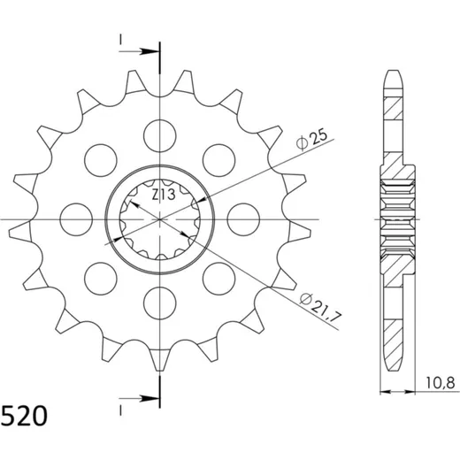 Ritzel Supersprox 520/17Z 21507-17