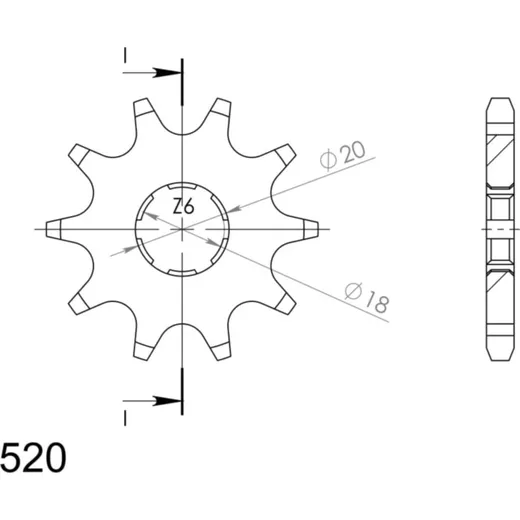 Front Sprocket Supersprox 520/10t 94305-10