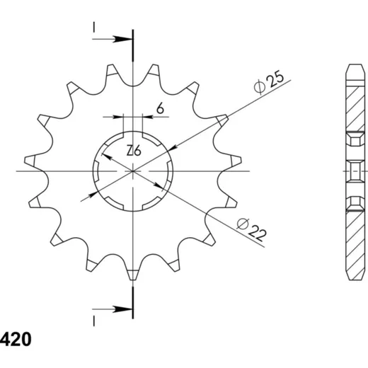 Front Sprocket Supersprox 420/13t