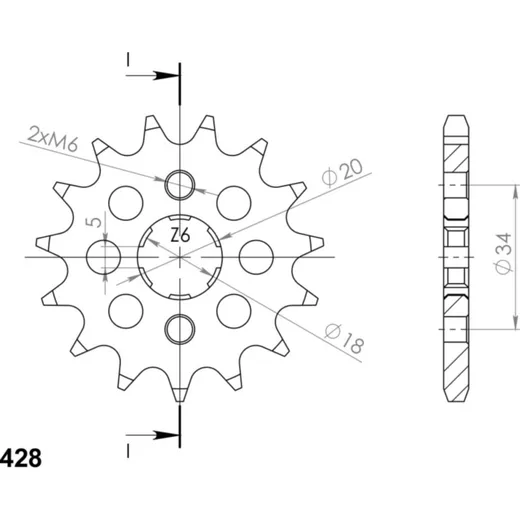 Front Sprocket Supersprox 428/14t 49300-14