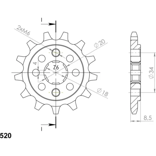 Front Sprocket Supersprox 520/11t
