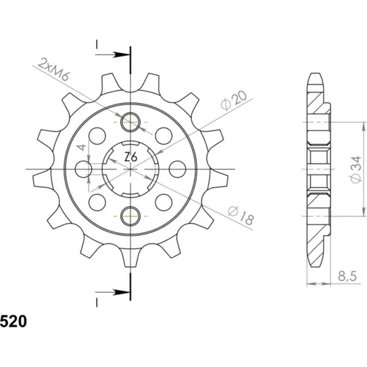 Front Sprocket Supersprox 520/13t 20317-13