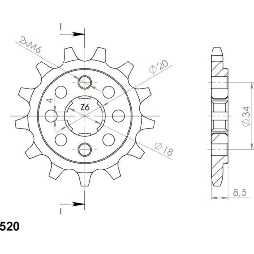 Front Sprocket Supersprox 520/14t 20317-14