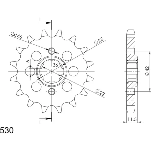 Ritzel Supersprox 530/16Z 20503-16