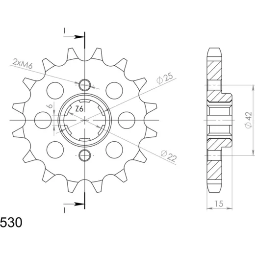 Front Sprocket Supersprox 530/16t 20402-16