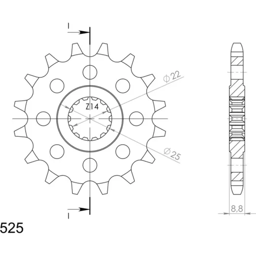 Front Sprocket Supersprox 525/16t 94903-16