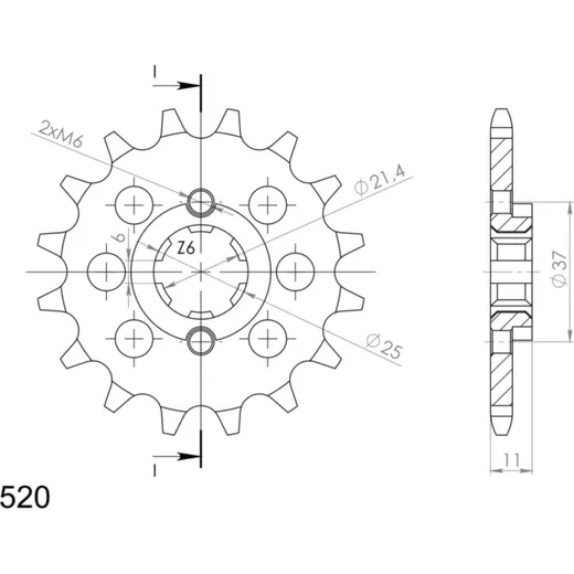 Front Sprocket Supersprox 520/15t 49400-15