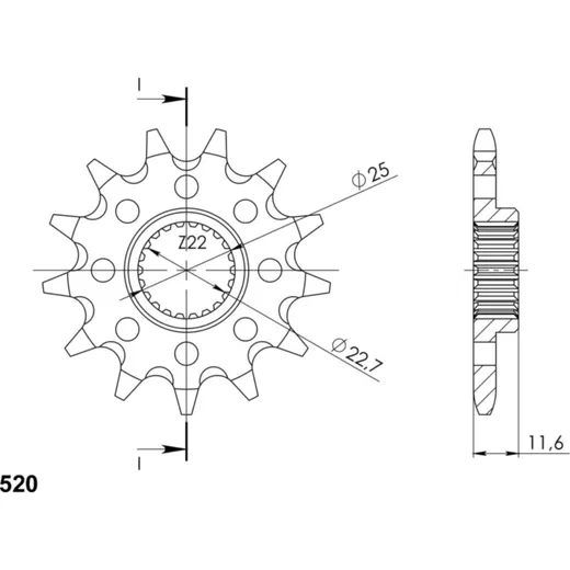 Front Sprocket Supersprox 520/12t 94318-12