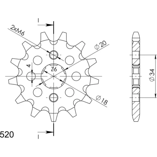 Front Sprocket Supersprox 520/12t 20201-12