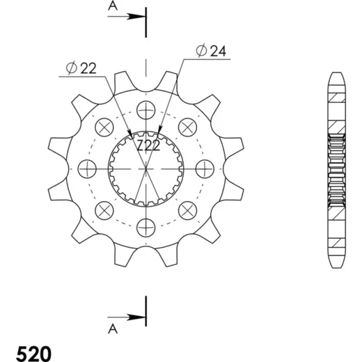 Ritzel Supersprox 520/12Z 61201-12