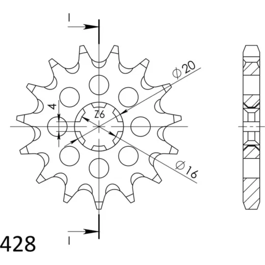 Front Sprocket Supersprox 428/15t 20416-15
