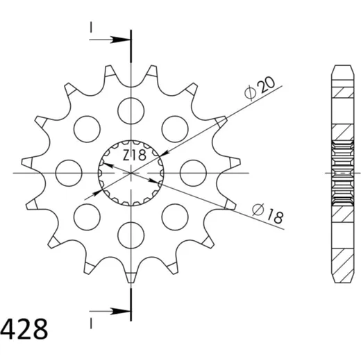 Front Sprocket Supersprox 428/12t 22200-12