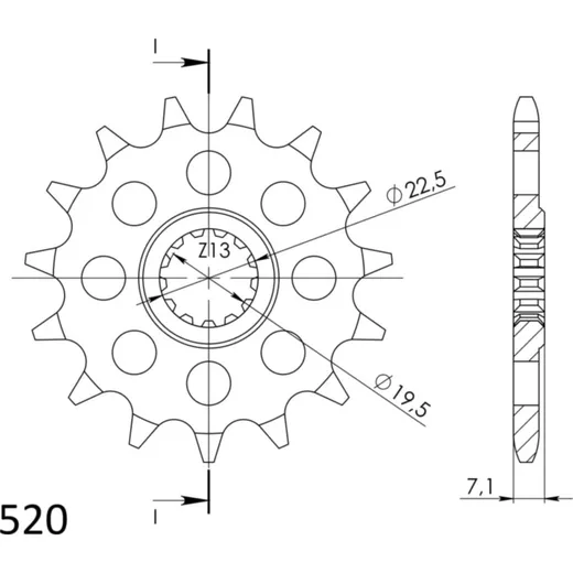 Front Sprocket Supersprox 520/15t 22401-15