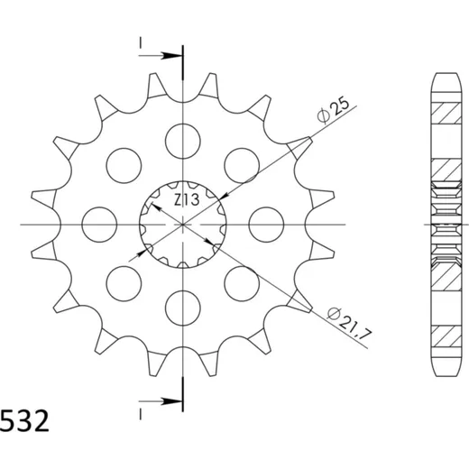 Front Sprocket Supersprox 532/14t