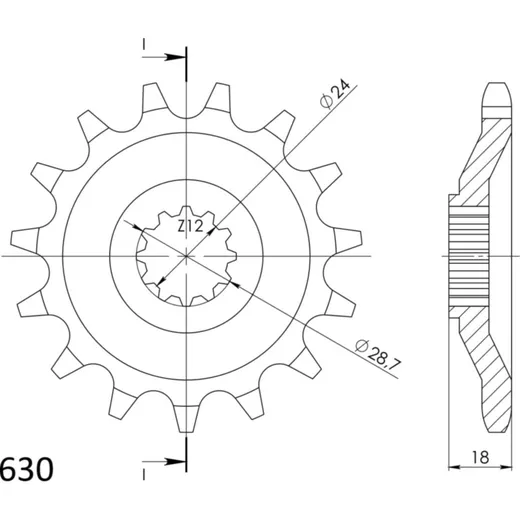 Front Sprocket Supersprox 630/14t 24802-14