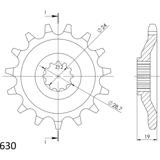 Front Sprocket Supersprox 630/15t 24803-15