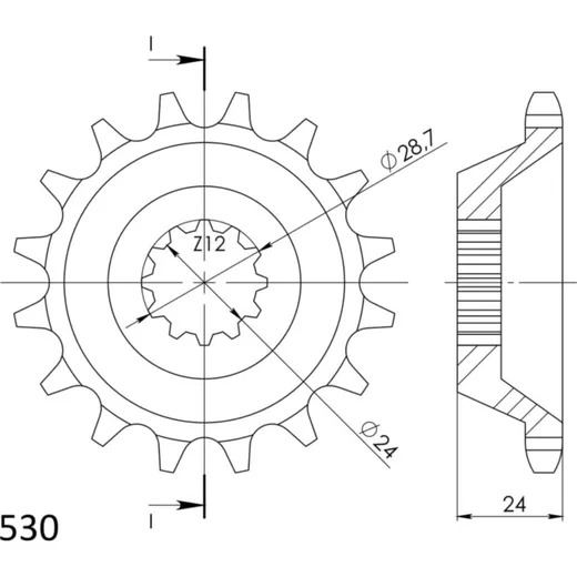 Front Sprocket Supersprox 530/14t 24806-14
