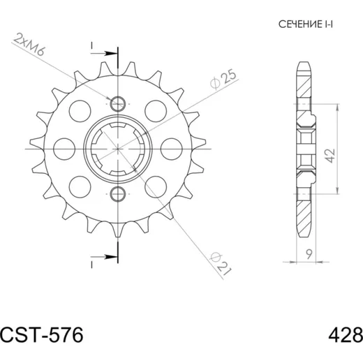 Front Sprocket Supersprox 428/18t 21304-18
