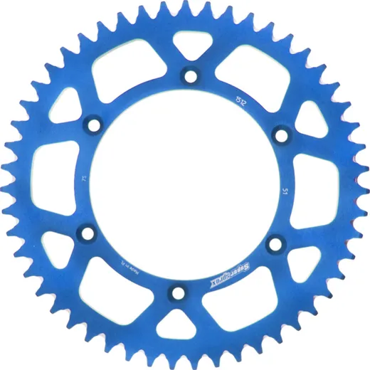 Alu-Rear Sprocket / Chain Wheel Supersprox 520/51t blue 15206AB51
