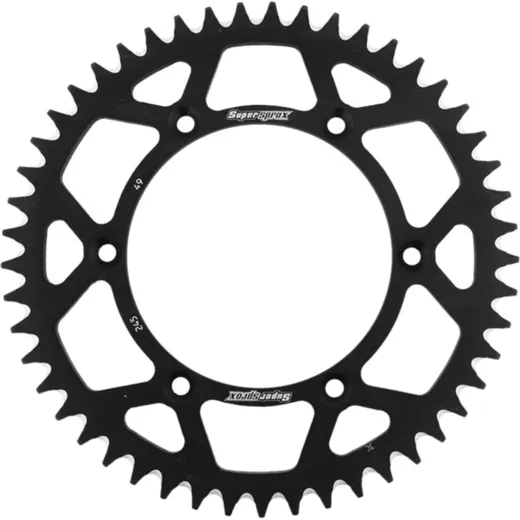 Alu-Rear Sprocket / Chain Wheel Supersprox 520/49t black 30245AK49