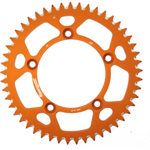 Alu-Rear Sprocket / Chain Wheel Supersprox 420/49t orange