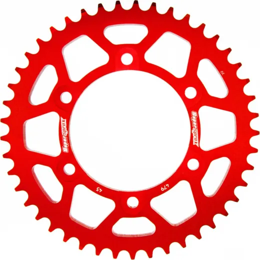 Alu-Rear Sprocket / Chain Wheel Supersprox 530/45t red 13813AR45