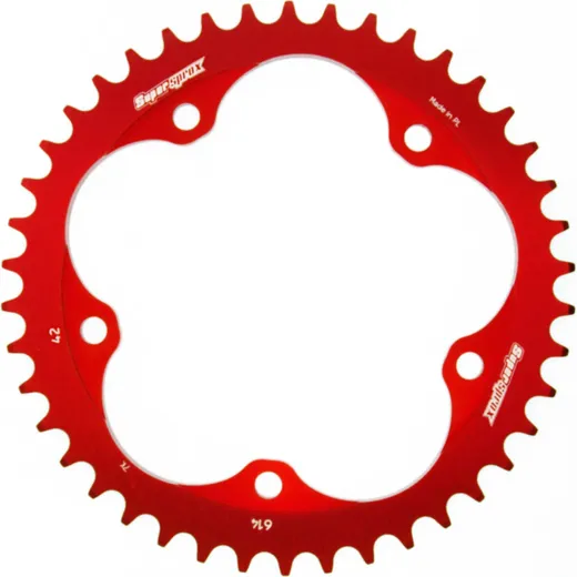 Alu-Rear Sprocket / Chain Wheel Supersprox 525/42t red 93836AR42