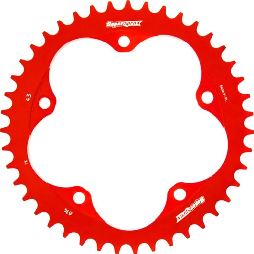 Alu-Rear Sprocket / Chain Wheel Supersprox 525/43t red 93836AR43
