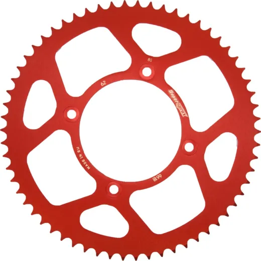 Alu-Rear Sprocket / Chain Wheel Supersprox 420/62t red 36618AR62