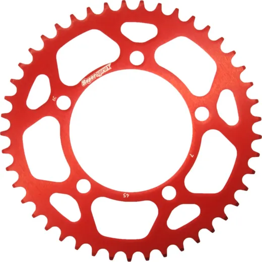 Alu-Rear Sprocket / Chain Wheel Supersprox 525/45t red 36700AR45
