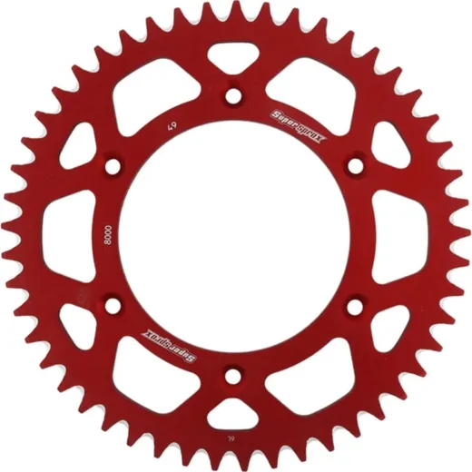 Alu-Rear Sprocket / Chain Wheel Supersprox 520/49t red 93340AR49