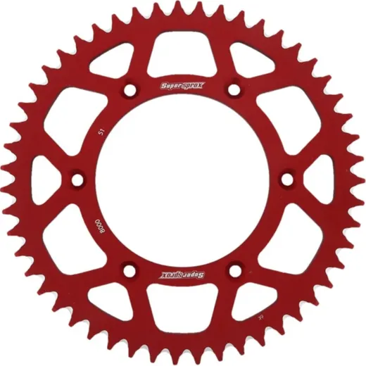 Alu-Rear Sprocket / Chain Wheel Supersprox 520/51t red 93340AR51