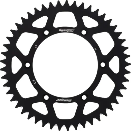 Alu-Rear Sprocket / Chain Wheel Supersprox 520/49t black 15203AK49
