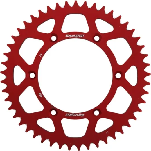 Alu-Rear Sprocket / Chain Wheel Supersprox 520/49t red 15203AR49