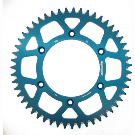 Alu-Rear Sprocket / Chain Wheel Supersprox 520/51t blue 72304AB51