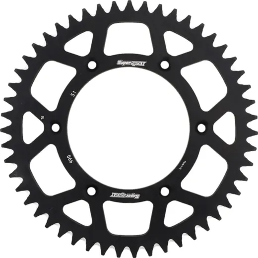 Alu-Rear Sprocket / Chain Wheel Supersprox 520/51t black 72304AK51