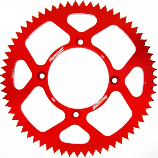 Alu-Rear Sprocket / Chain Wheel Supersprox 428/63t red