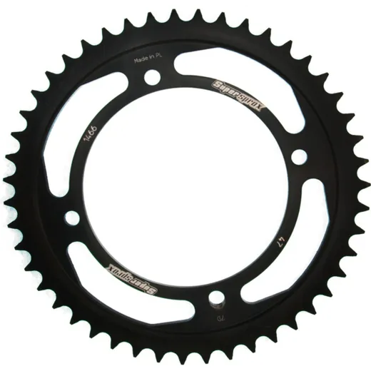 Steel-Rear Sprocket / Chain Wheel Supersprox 428/47t black 16107-47