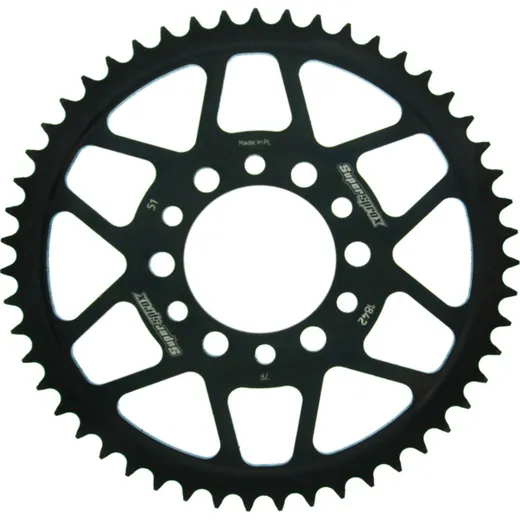 Steel-Rear Sprocket / Chain Wheel Supersprox 428/51t black 12208-51
