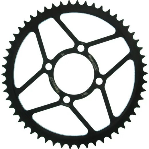Steel-Rear Sprocket / Chain Wheel Supersprox 428/54t black 12224-54