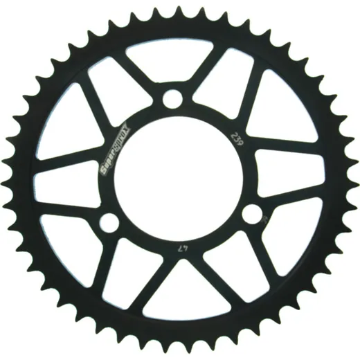 Steel-Rear Sprocket / Chain Wheel Supersprox 420/47t black 10103-47