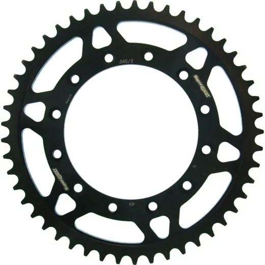 Steel-Rear Sprocket / Chain Wheel Supersprox 520/49t black 10304-49
