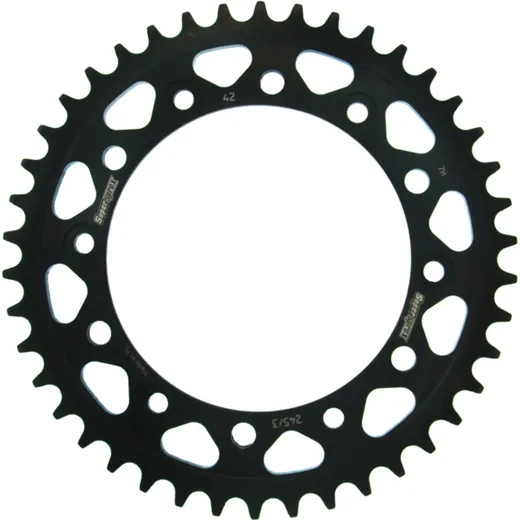 Steel-Rear Sprocket / Chain Wheel Supersprox 520/42t black 10501-42