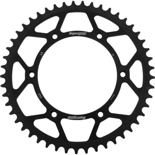 Steel-Rear Sprocket / Chain Wheel Supersprox 520/49t black 30245-49