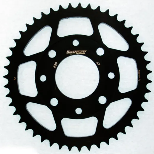 Steel-Rear Sprocket / Chain Wheel Supersprox 428/47t black 10201-47