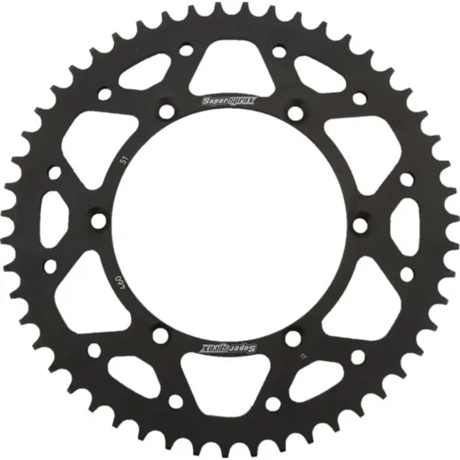 Steel-Rear Sprocket / Chain Wheel Supersprox 520/51t black 16204-51