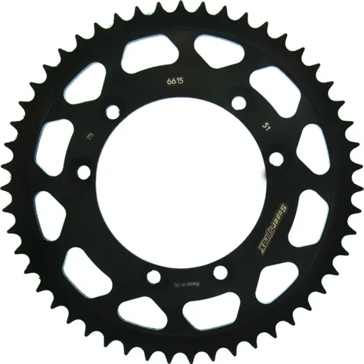 Steel-Rear Sprocket / Chain Wheel Supersprox 420/51t black 92115-51