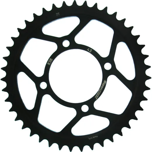 Steel-Rear Sprocket / Chain Wheel Supersprox 428/43t black 12200-43