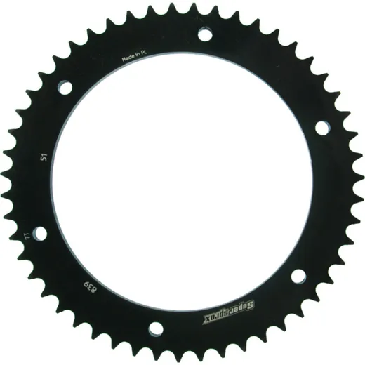 Steel-Rear Sprocket / Chain Wheel Supersprox 428/51t black 12207-51