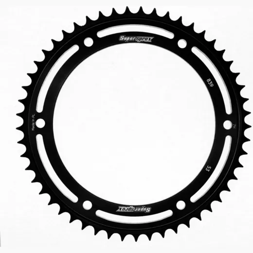 Steel-Rear Sprocket / Chain Wheel Supersprox 428/53t black 12207-53